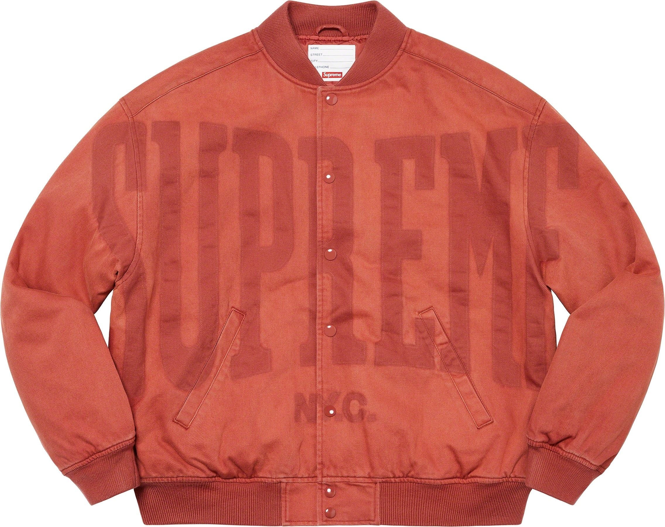 Washed Knockout Denim Varsity Jacket view 24